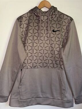 Nike Grey Logo Therma-Fit Hoodie
